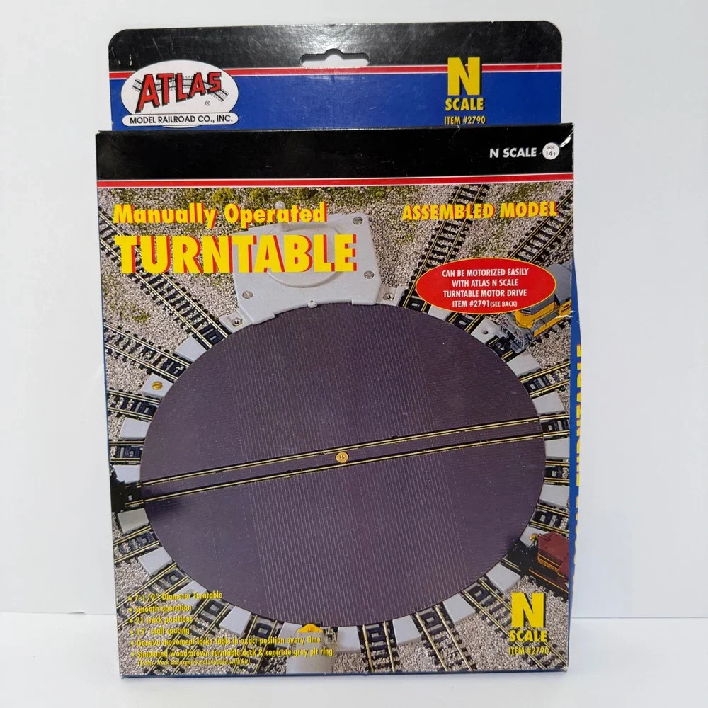 Atlas N Scale Manually Operated Turntable Assembled Model 2790 Train Accessory